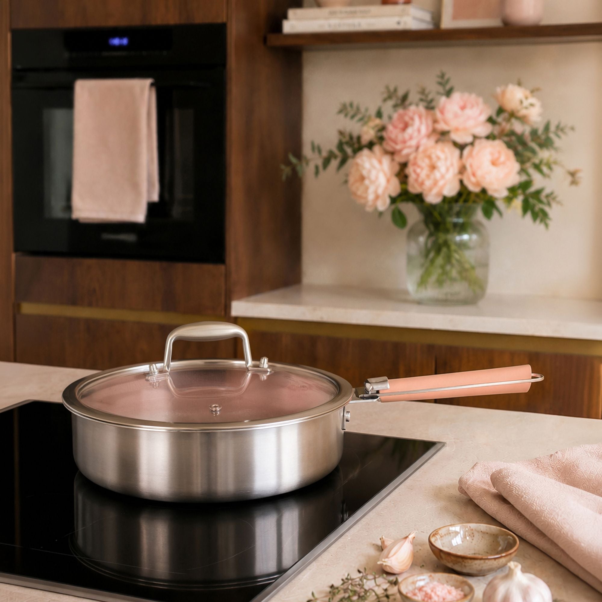 Aglae 24cm stainless steel sauté pan