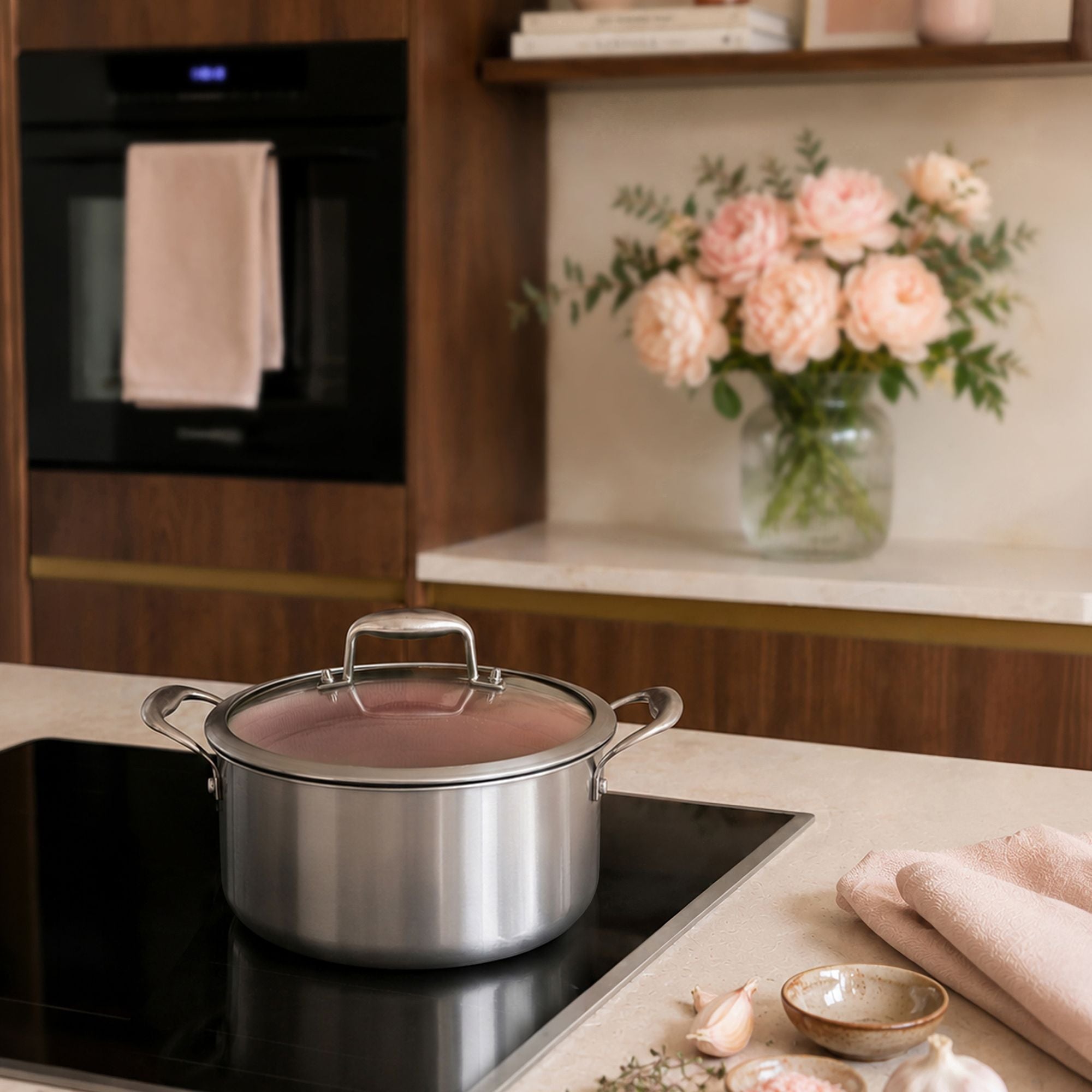 Aglae 24cm stainless steel casserole dish with handle