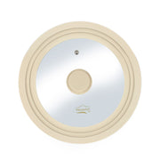 Couvercle Universel Multitaille 22/24/26 cm en Verre Trempé & Silicone Souple