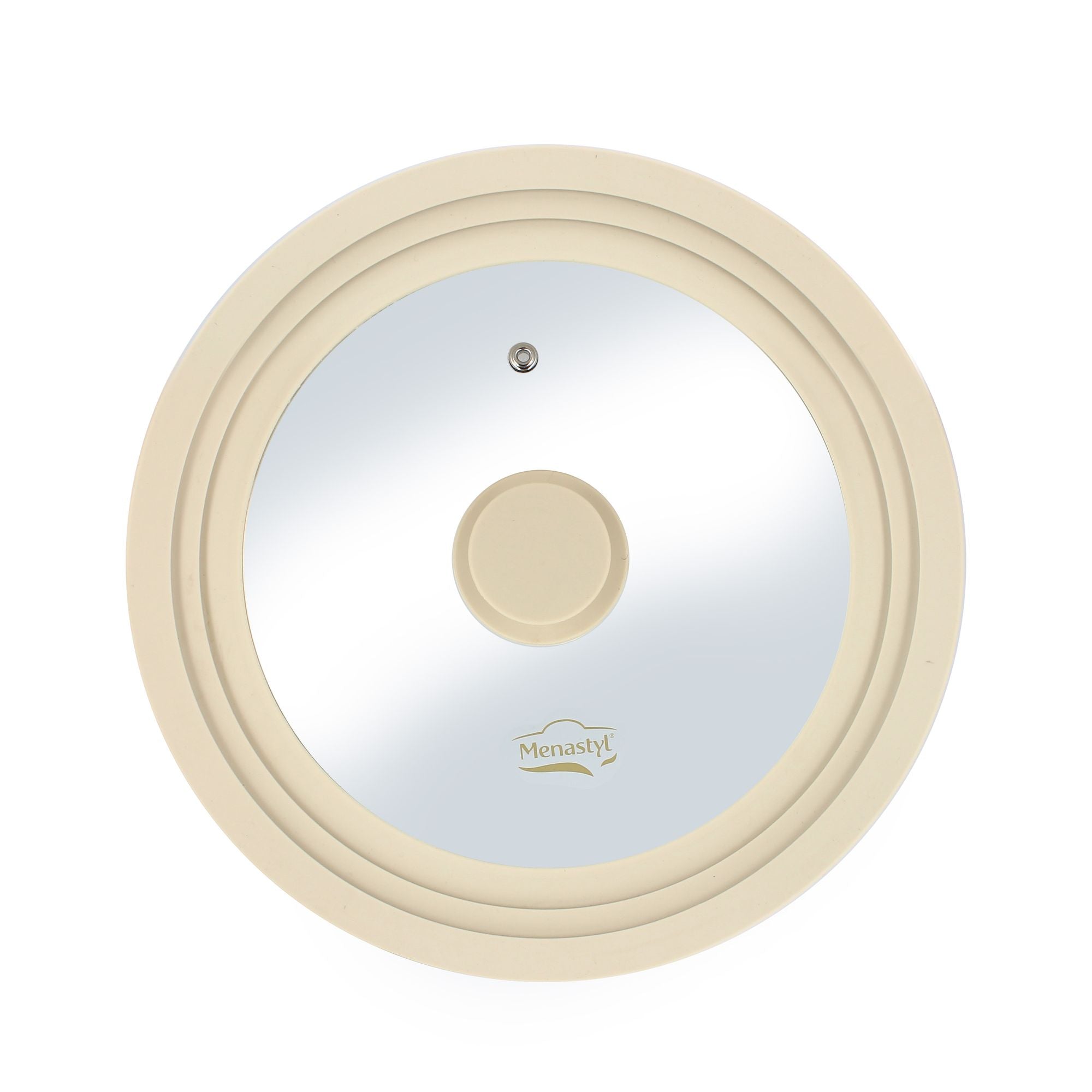 Couvercle Universel Multitaille 22/24/26 cm en Verre Trempé & Silicone Souple