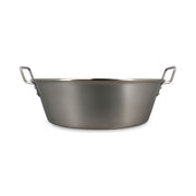 Bassine à confiture Ø41cm en acier inoxydable Menastyl avec poignées, vue de face sur fond blanc