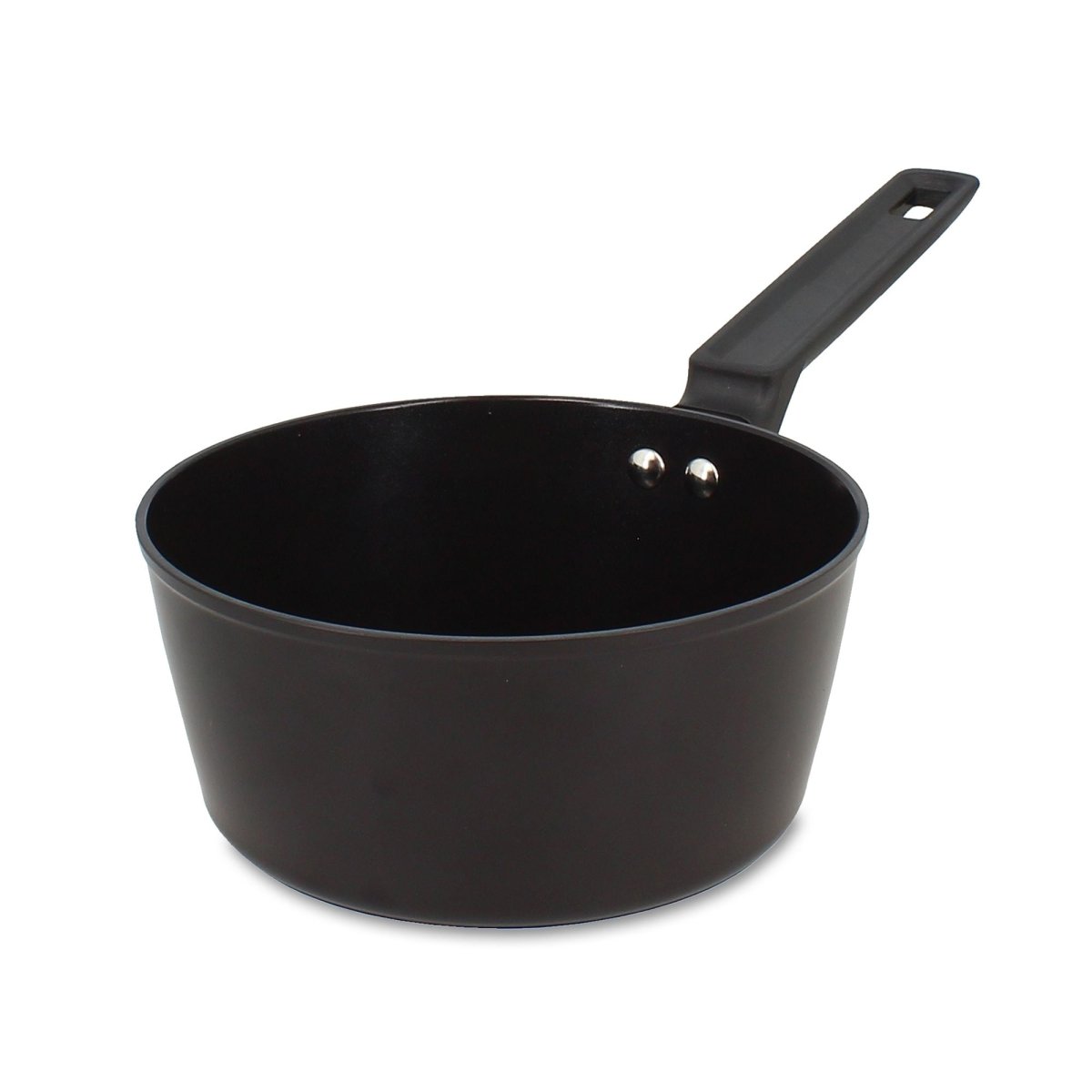 Casserole First 20 cm en aluminium noir Menastyl avec revêtement antiadhésif et poignée ergonomique