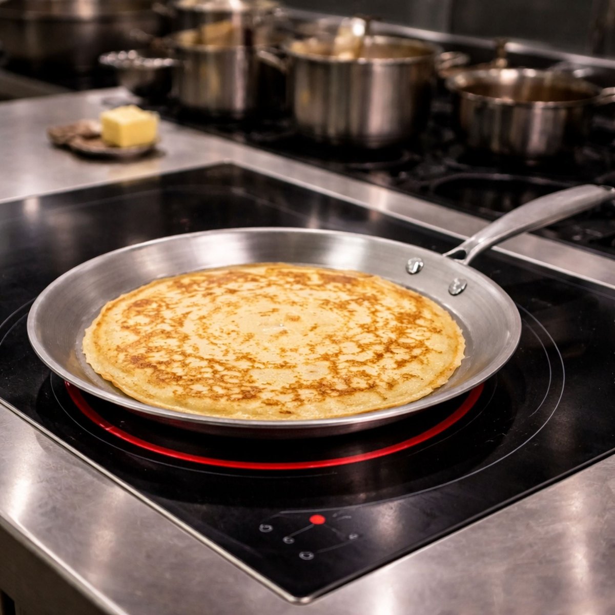 Crêpière Triply en acier inoxydable triple couche 28 cm 🇫🇷 - Menastyl - triply