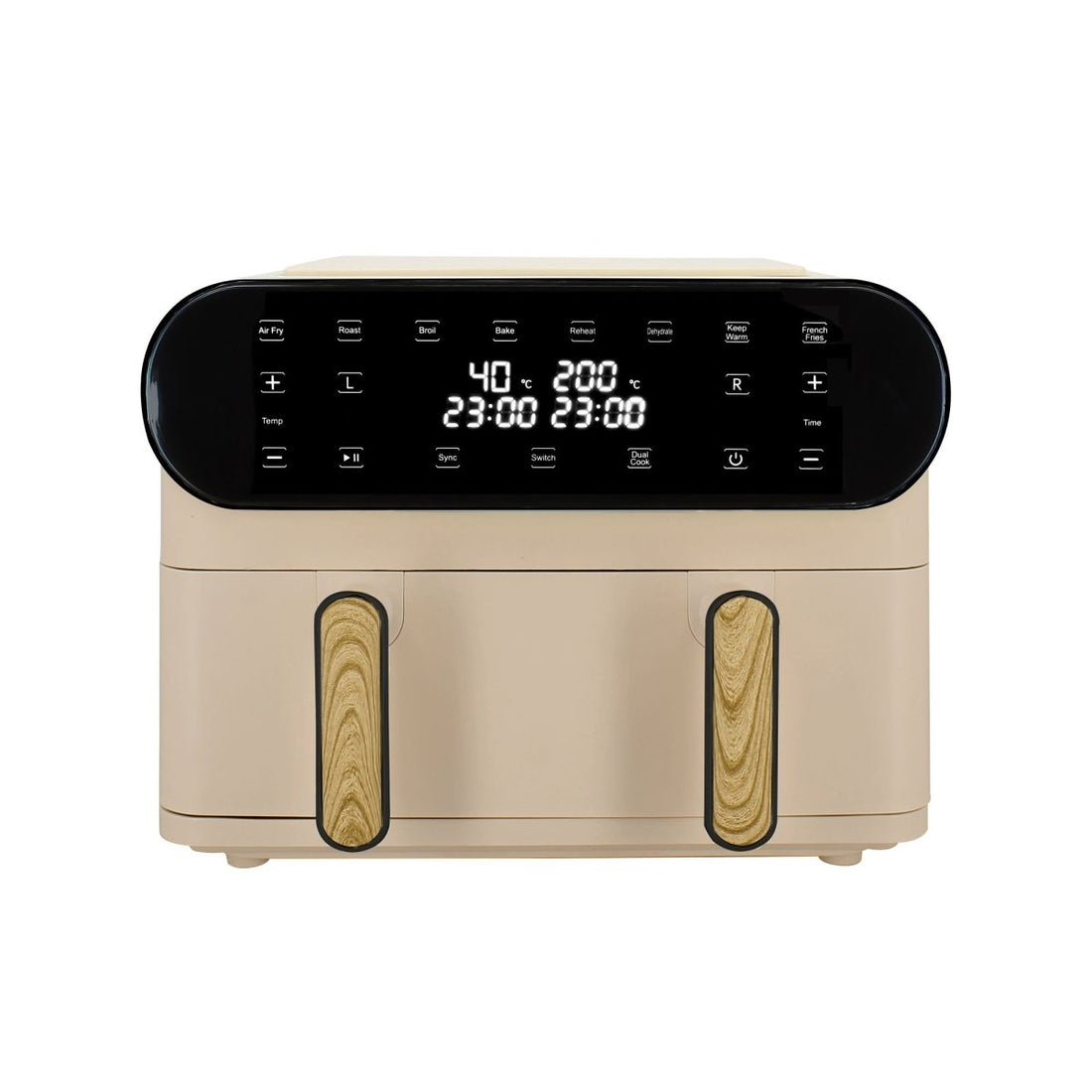 Friteuse à Air Chaud 11 L Colorama Crème Double Cuve - Menastyl - Friteuse