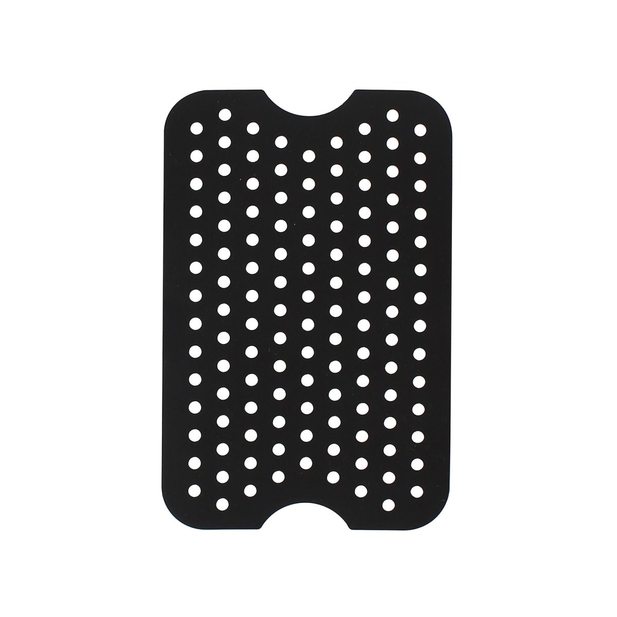 Lot de 2 tapis de cuisson rectangle en silicone noir perforé Menastyl pour friteuse à air chaud