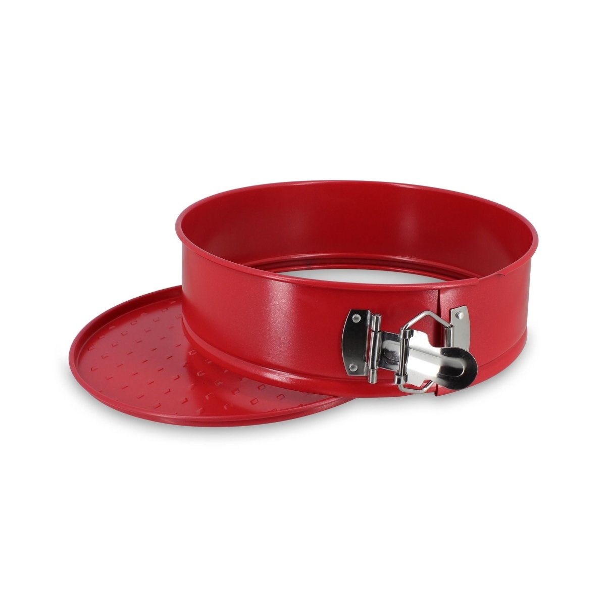 Moule à charnière rouge Colorama 22 cm avec fond amovible et système de fermeture à clip en métal