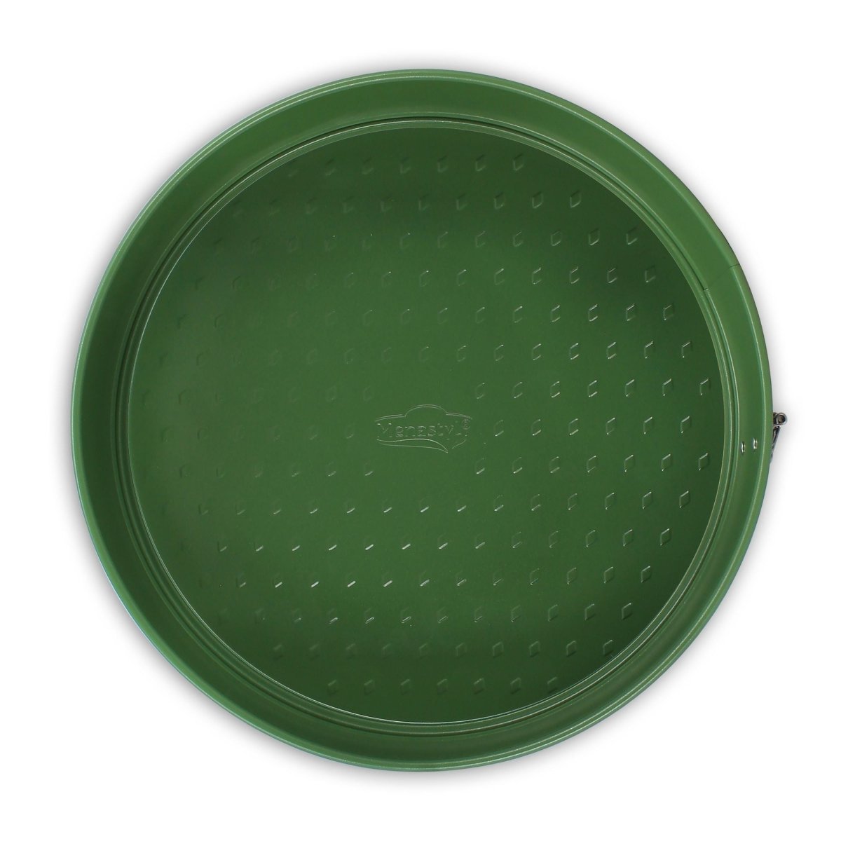 Vue intérieure du moule à charnière Colorama 26 cm en acier carbone, coloris vert olive avec texture antiadhésive