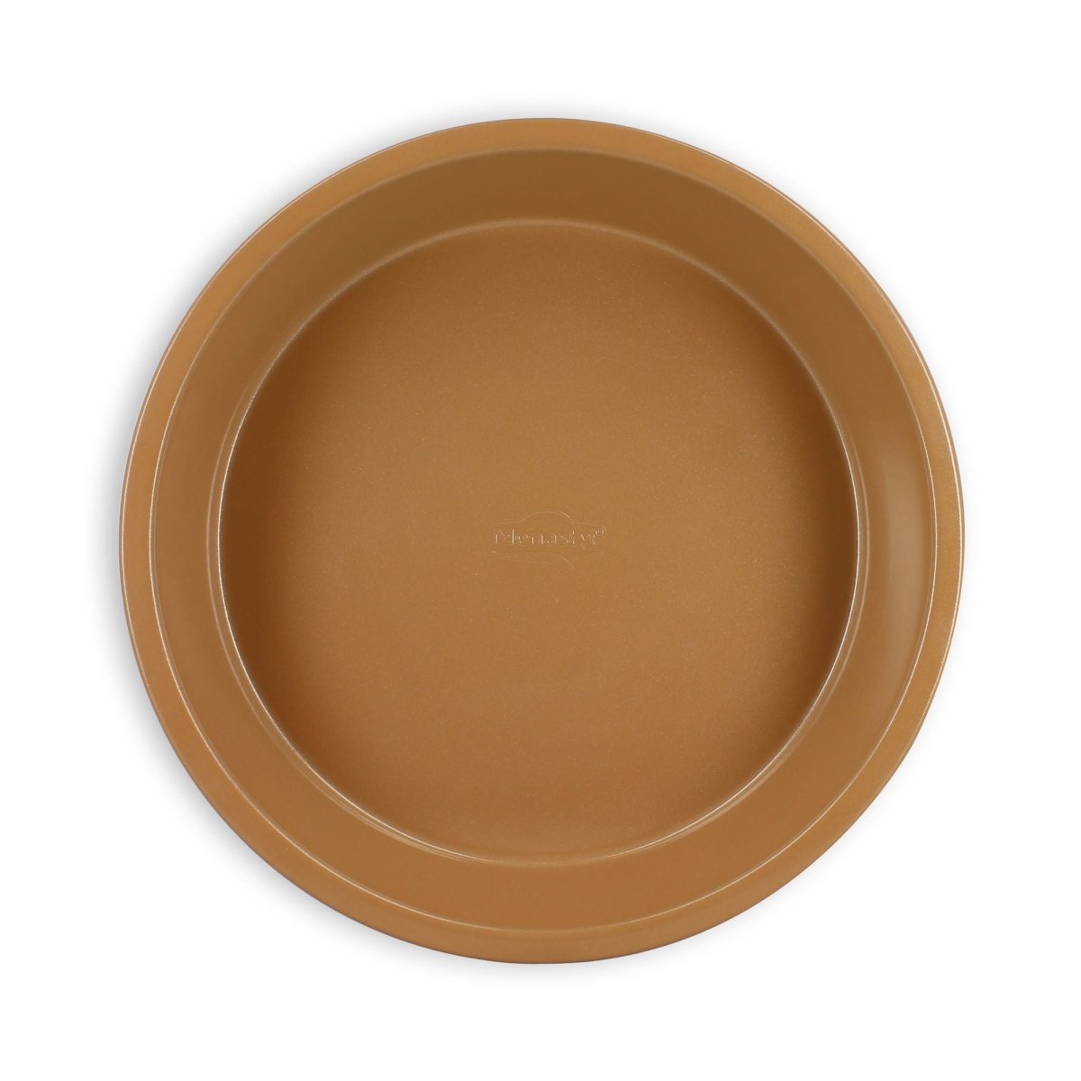 Vue de dessus moule à manqué Colorama 26 cm noisette, intérieur revêtement antiadhésif doré