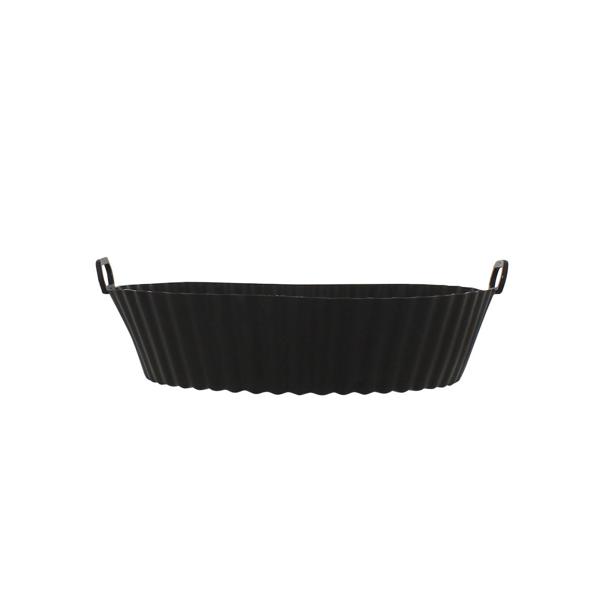 Moule rond silicone noir Ø20 cm Menastyl avec poignées pour friteuse à air, finition nervurée