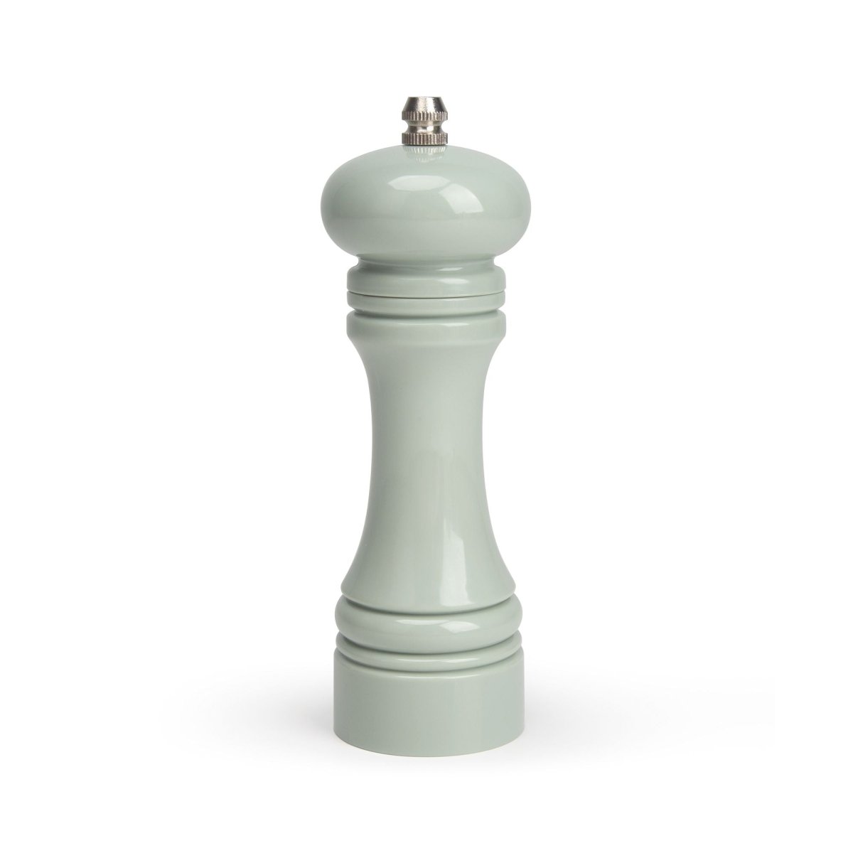 Moulin à sel et poivre 18,5 cm Menastyl vert céladon avec broyeur céramique ajustable, vue de face
