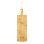 Planche à découper bambou 51x15cm Menastyl avec poignée ajourée cœur et cordelette suspension