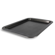 Plaque à four rectangulaire Amandine 38 cm en acier carbone noir antiadhésif Menastyl, vue de trois-quarts