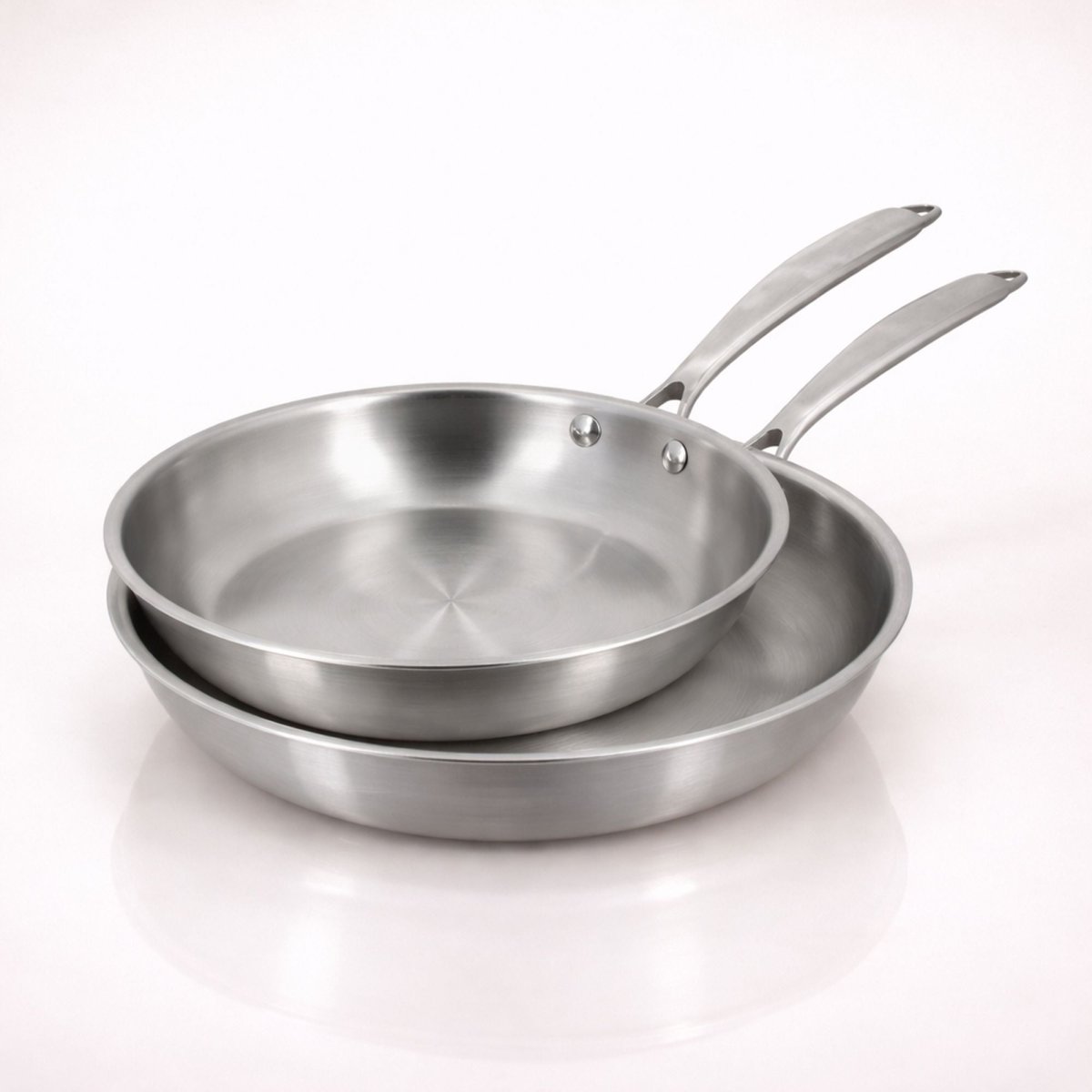 Set de 2 poêles Triply en acier inoxydable triple couche 24/28 cm 🇫🇷 - Menastyl - triply