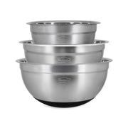 Set de 3 bols à mélanger empilés en acier inoxydable avec base antidérapante noire Menastyl