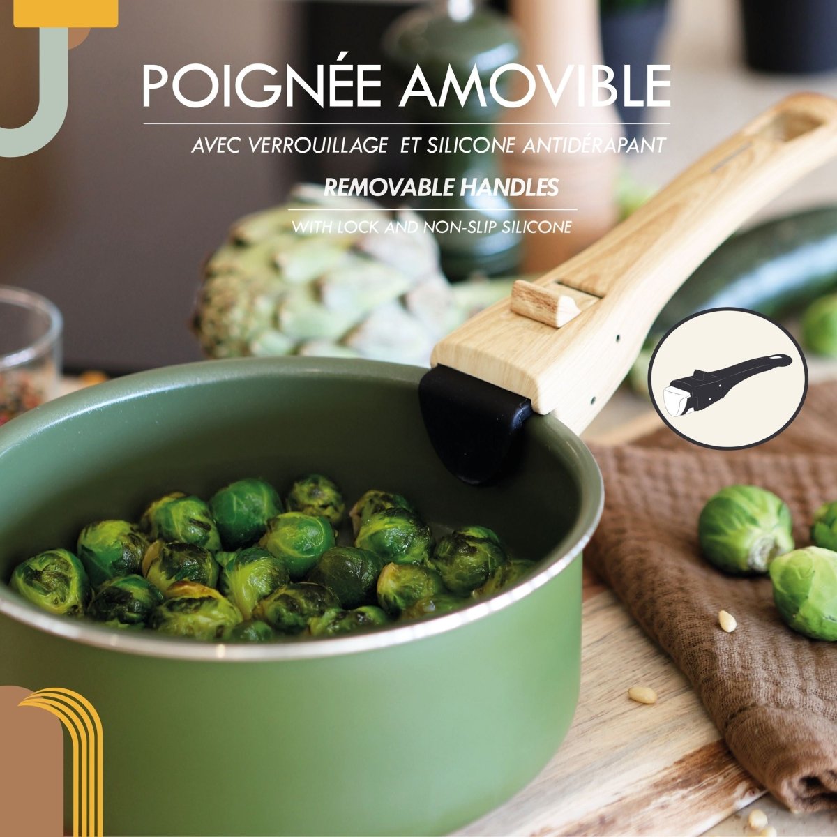 Set de 5 pièces en aluminium recyclé amovible - Menastyl - Set colorama