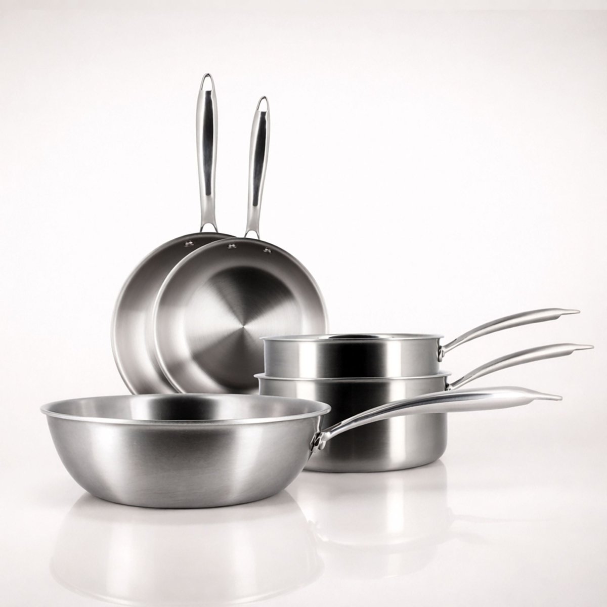 Set de 5 pièces Triply en acier inoxydable triple couche 🇫🇷 - Menastyl - Set de 5 pièces