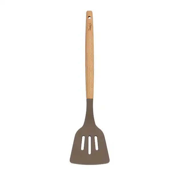 Spatule ajourée Eliott en silicone avec manche en bois - Menastyl - Spatule