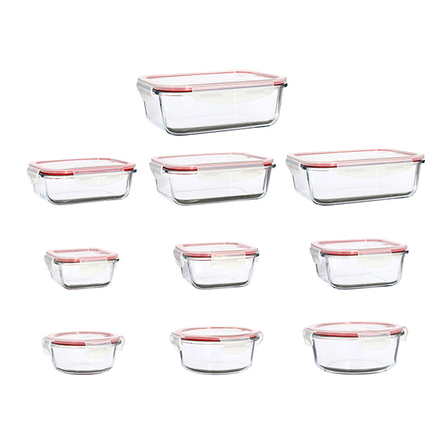 Set of 10 Clementine airtight boxes