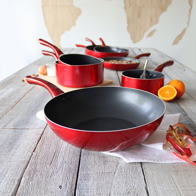 Wok Cerise en aluminium 28 cm - Menastyl - Wok